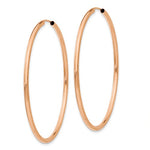 Load image into Gallery viewer, 14k Rose Gold Classic Endless Round Hoop Earrings 49mm x 2mm
