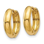 Load image into Gallery viewer, 14k Yellow Gold Small Dainty Huggie Hinged Hoop Earrings 12mm x 2mm
